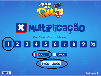 escola games matematica tabuada do dino