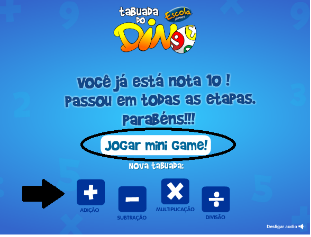 MAPA, escola games tabuada do dino 